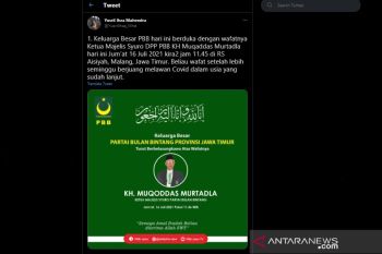 Ketua Majelis Syuro PBB KH Muqaddas tutup usia