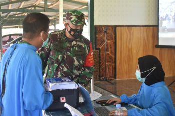 Kodim Polewali Mandar Sulbar gelar Serbuan Vaksinasi dengan target 840 dosis