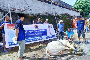 NasDem Sulteng bagikan daging kurban ke pemulung-panti asuhan