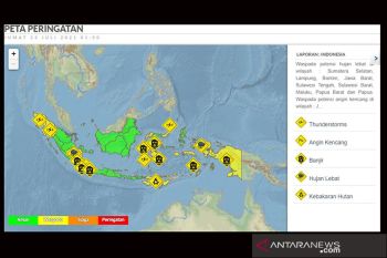 BMKG keluarkan peringatan dini hujan lebat di beberapa wilayah Indonesia