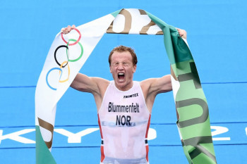 Kristian Blummenfelt sabet medali emas triathlon putra Olimpiade Tokyo 2020