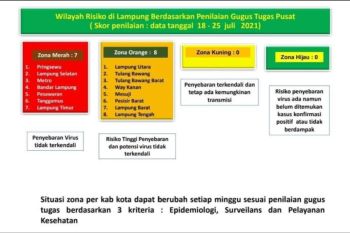 Zona merah COVID-19 di Lampung bertambah jadi tujuh