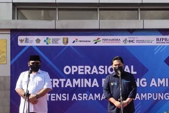 Menteri BUMN dan Menag tinjau kesiapan RS Darurat COVID-19 di Lampung