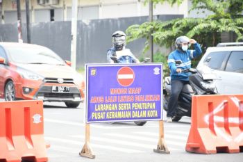 Empat ruas jalan di Kota di Bandarlampung kembali disekat