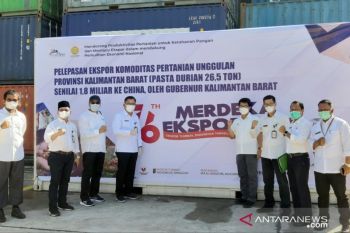 Provinsi Kalimantan barat kembali ekspor durian ke China capai 26,5 ton