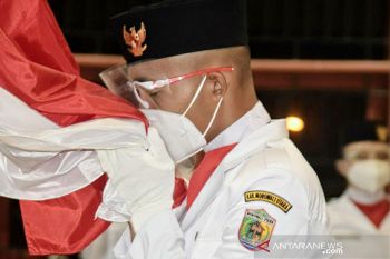 Upacara HUT ke 76 RI  di Morowali Utara digelar dengan prokes ketat