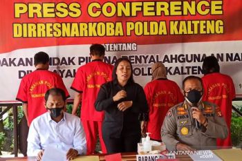 Polda Kalteng tangkap lima tersangka pemilik 196,39 gram sabu