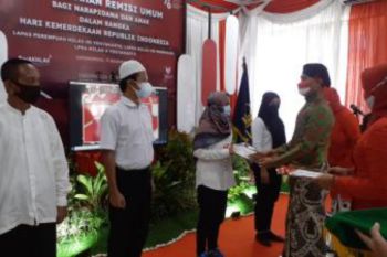75 warga binaan Lapas Perempuan Kelas IIB Wonosari mendapat remisi HUT RI