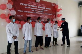 5 narapidana Rutan Bandarlampung bebas pada HUT ke-76 RI
