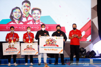BNI beri Rp6,4 miliar ke kontingen bulu tangkis Olimpiade Tokyo 2020