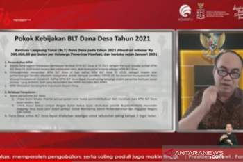 Pemerintah salurkan BLT Dana Desa sekaligus Rp900 ribu per 3 bulan