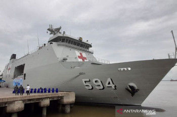 KRI Semarang-594 difungsikan jadi RS terapung tanggulangi COVID-19 di Riau