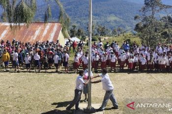 Akhirnya para pelajar Intan Jaya Papua dapat merayakan HUT ke-76 RI tanpa rasa takut