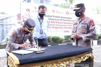 Polda Sumsel mendapat  kepercayaan menyalurkan bansos