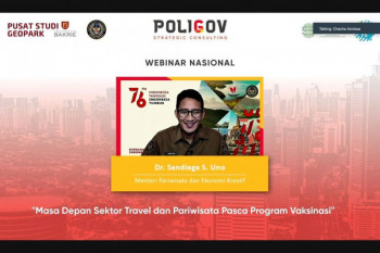 Sandiaga : Tingkat vaksinasi akan dorong pembukaan kembali pariwisata