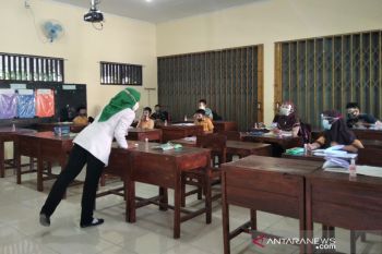 Siswa  di Kudus antusias mengikuti simulasi pembelajaran tatap muka
