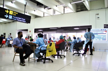 Vaksinasi calon penumpang di bandara AP II capai 102.357 orang