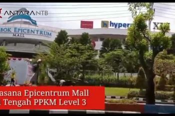 Suasana Epicentrum Mall di masa PPKM level 3