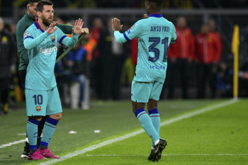 Ansu Fati warisi nomor punggung 10 peninggalan Messi di Barcelona