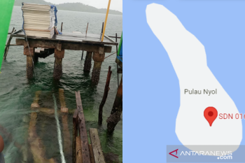 Pelabuhan di Buyu roboh akibat bahan proyek sekolah