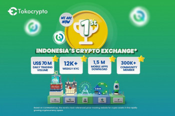 Tokocrypto puncaki  "top exchange" Indonesia