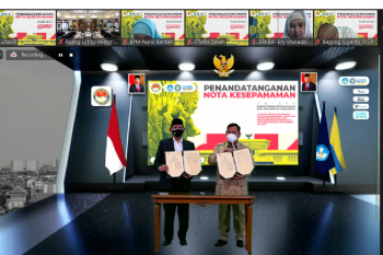 Menhan Prabowo tanda tangan kerja sama dengan Universitas Airlangga