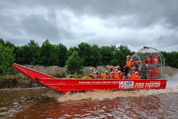Perusahaan HTI gunakan "airboat" patroli  karhutla di OKI