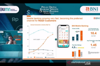 Pengguna "mobile banking" BNI tumbuh 58,4 persen setiap tahunnya