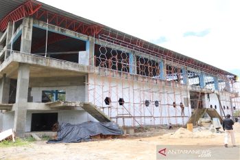 Telah sampai tahap ini, pembangunan Gelanggang Olahraga  tipe B di Payakumbuh