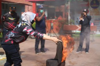 Lapas Mojokerto gelar simulasi penanganan kebakaran