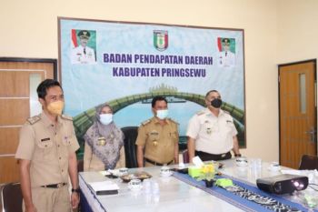Asisten I Pemkab Pringsewu hadiri peresmian Program E-Samdes secara virtual
