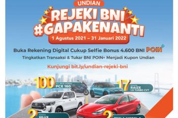 Gelar program undian, BNI siapkan hadiah kendaraan ramah lingkungan