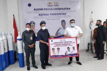 KADIN Sulut sumbangkan 200 tabung oksigen bagi pasien COVID-19