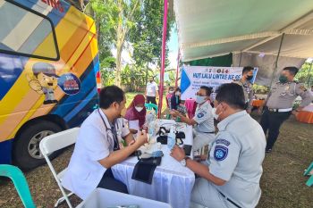 Jasa Raharja Sumsel bakti sosial  HUT Ke-66 Bhayangkara Lantas