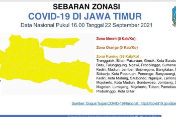 Jatim menuju zona hijau COVID-19