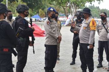 Kapolresta Jayapura cek kesiapan anggota di arena PON XX Papua