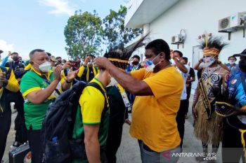 Kontingen wushu asal Sumut dapat sambutan meriah di Merauke