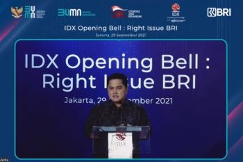 Menteri BUMN Erick Thohir: Rights issue BRI jadi bukti Indonesia punya market besar