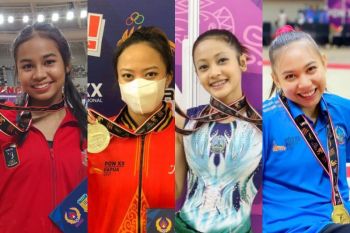 Para debutan muda di cabang senam artistik putri PON XX Papua