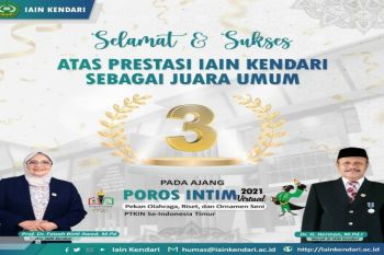 Raih 7 Medali, IAIN Kendari Juara III Umum Poros Intim 2021