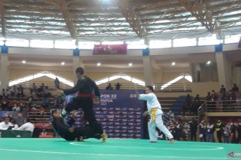 PON XX Papua - Aji Bangkit sang juara Asian Games kalah dari pesilat Kaltim