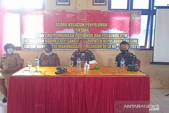 Kodim Sangihe gelar sosialisasi pencegahan stunting di lokasi TMMD