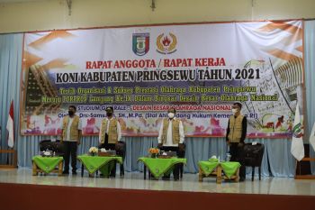 Bupati Pringsewu buka raker KONI tahun 2021