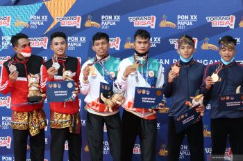 PON XX Papua - Medali emas ganda putra menjadi milik pesilat tuan rumah