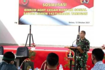 Korem Mamuju lakukan sosialisasi pencegahan konflik sosial