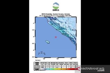 Gempa di Bengkulu berjenis dangkal akibat aktivitas subduksi