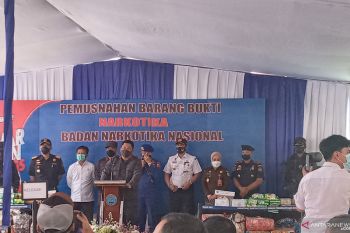 BNN RI memusnahkan ratusan kilogram barang bukti narkotika