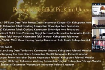 Tiga desa binaan PT RAPP terima Sertifikat Proklim Utama dari KLHK