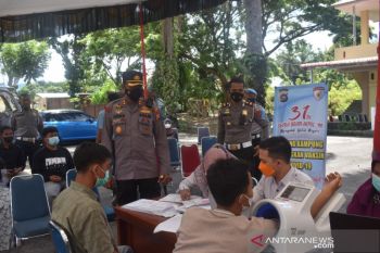 Hari ini, 434 orang divaksin pada gerai vaksin Polres Pasaman Barat