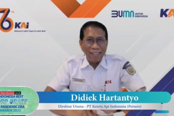 PT KAI raih penghargaan "Indonesia Best Corporate in Pandemic Era"